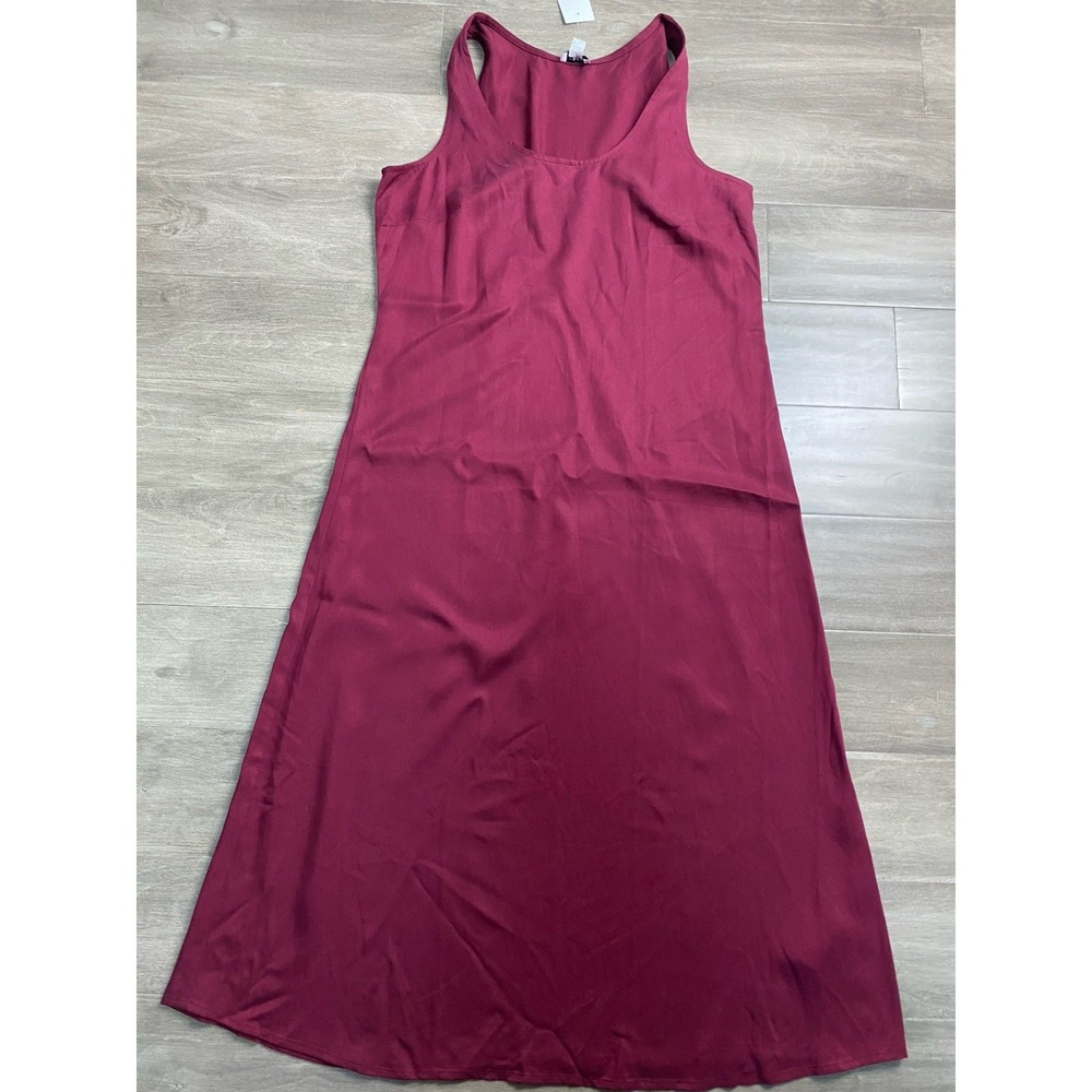 $118 New J Crew Twill Slip Dress Twill Women's Size 6 Burgundy Sleeveless